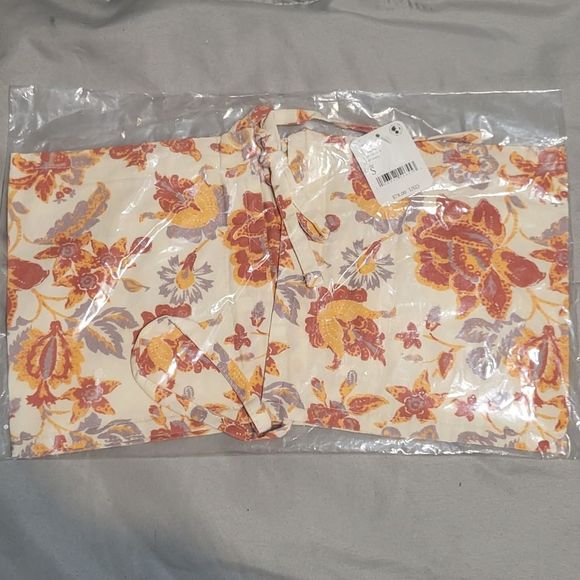 NWT Free People S Summer of Love Convertible Crop Bandeau Top in Natural - Picture 2 of 7